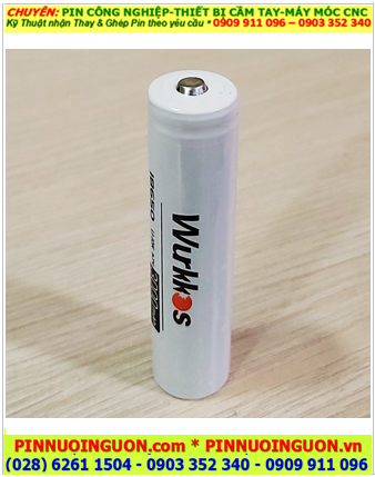 WƯKKOS 18650, Pin sạc Lithium Li-ion 3.7v WƯKKOS 18650 (3000mAh, 18mmx65mm) chính hãng